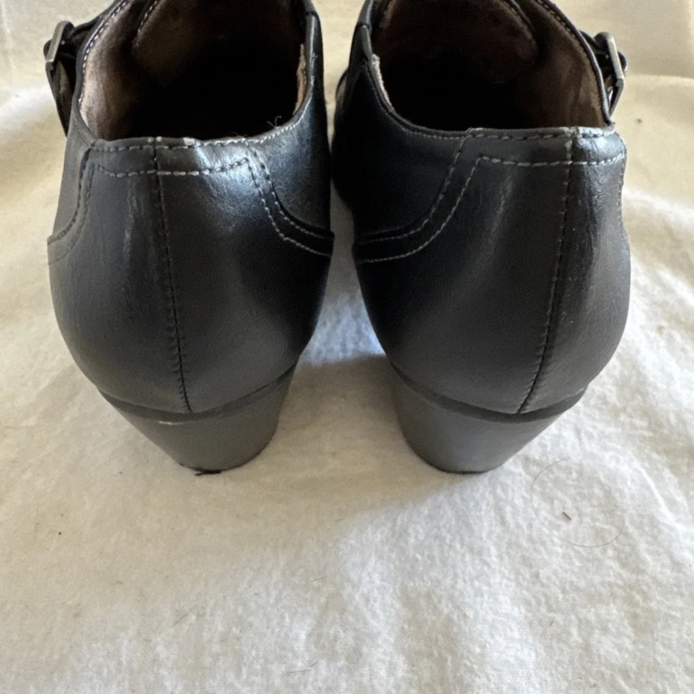 SOUL Naturalizer Keefer Pump Womens Size 7 M Black‎ Leather Monk Strap Mule